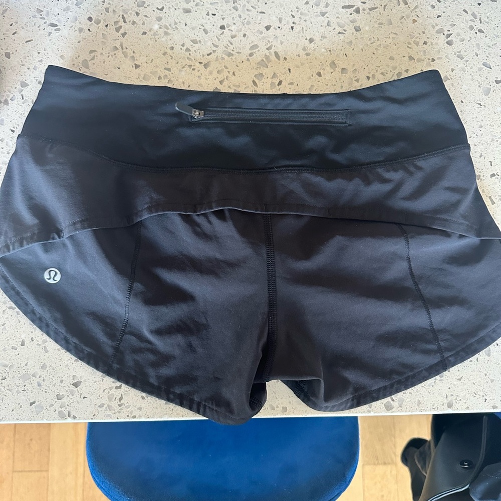 lululemon athletica Black Athletic Shorts with Wide Waistband